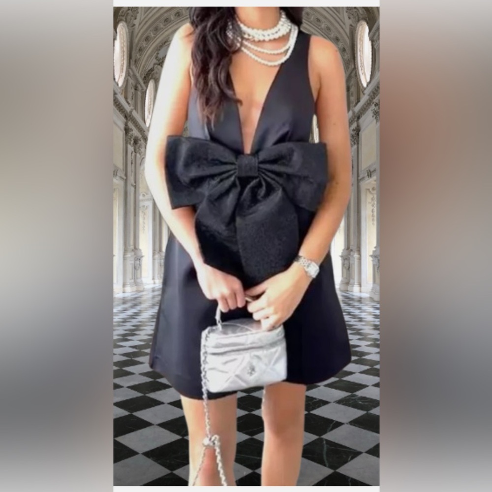 ZARA dress with bow and rhinestone size small